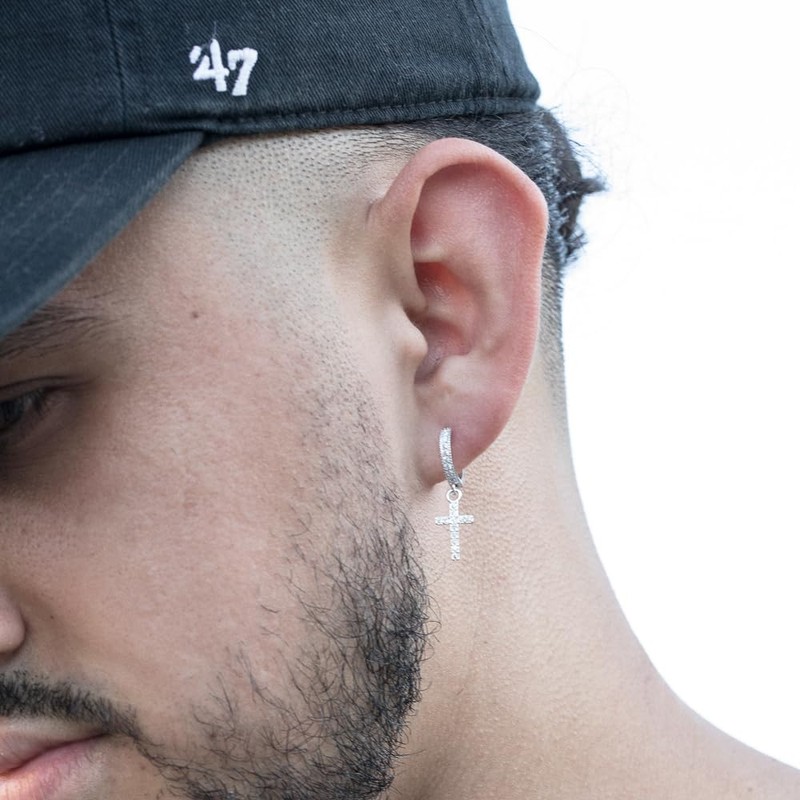 White Gold Plated 925 Sterling Silver Mens Women's Lightweight Skinny