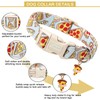 Unique style paws Dog Collar Quick Release Cotton Pizza Collar
