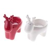 Gisela Graham 10 cm Ceramic Reindeer Tea Light Holder Set