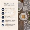 100%Mosel Table Runner Linen Look Grey, Pine Cones in Silver,