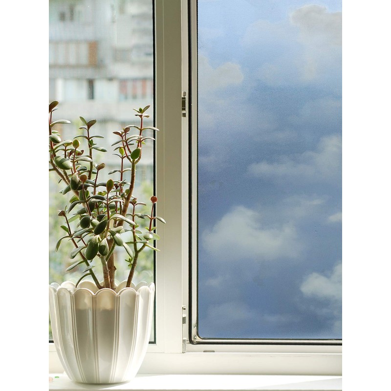 Fablon FAB10276 Clouds Self Adhesive Window Film, Blue