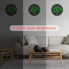 Digital Wall Clock with Large LED Display, Auto-Brightness, Temperature, Low-Reflectivity,