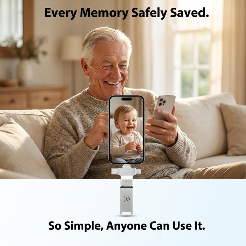 128GB 4 in 1 Photo Stick for All Devices, Plug