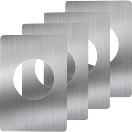Placa de Refuerzo para Puerta 4 Piezas Acero Inoxidable, Cubierta del Orificio para Cerradura de Pomo, Kit de Reparación para Chapas de Puertas Interiores, Compatible Cerraduras