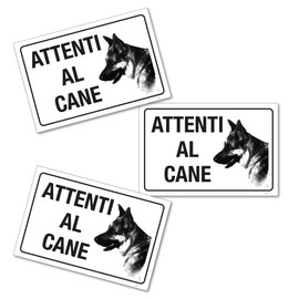 Set of 3 Dog Warning Signs 30 x 20 cm PVC for Indoor and Outdoor Use Signs for Home Garden Fences Gates