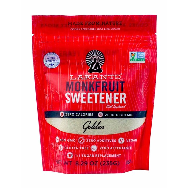 Lakanto - Golden Sweetener All Natural Sugar Substitute 235g/8.29 - 2 PACK