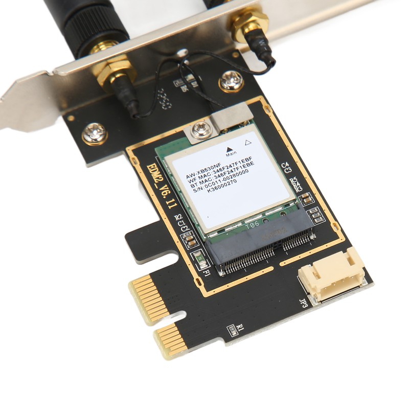 PCIe WiFi 6E Card 2.4G/5G/6Ghz Up to 2400Mbps Dual Antenna