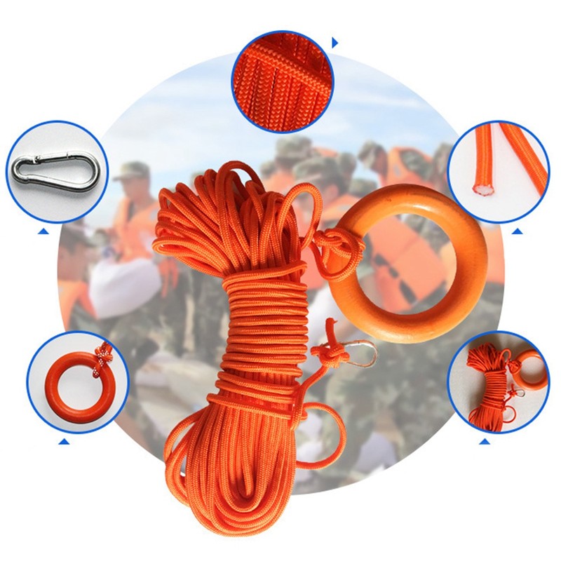 30m Outdoor Rock Climbing Escape Rope 0.8cm Diameter Water Floating