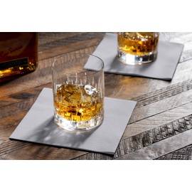 Servilletas de cóctel desechables de color gris, 4 x 4 pulgadas, paquete de servilletas de papel cuadrado de alta gama para bar, cafetería, restaurante, Navidad, cumpleaños, boda, baby shower, 100 unidades