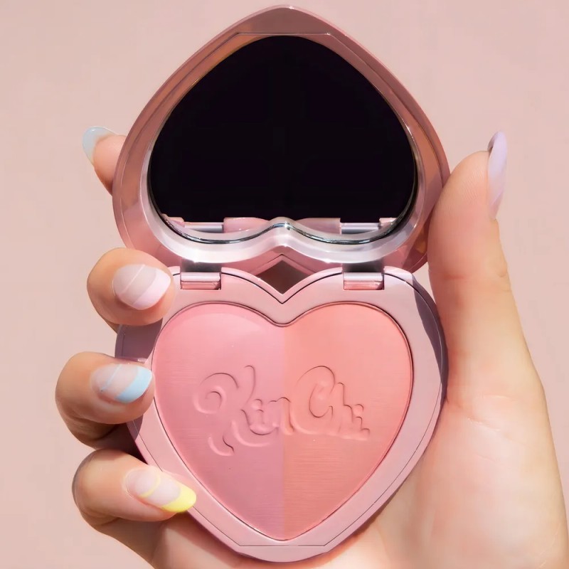 Rubor Duo Polvo Kimchi Chic Thailor Blush Pinky Compacto Corazón