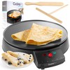 12" Griddle & Crepe Maker, Non-Stick Electric Holiday Crepe Pan