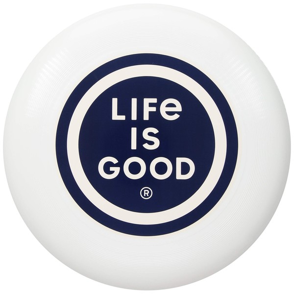 Life is Good Frisbee Disc, LIG Coin Cloud White, One Size