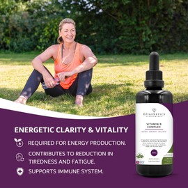 Vitamin B Complex Liquid Drops 50ml | 2 Months Supply, 66 Servings. High Strength Vitamin B12 Methylcobalamin & Adenosylcobalamin, B1, B2, B3, B5, B6 with Choline, Folic Acid | UK Made & Vegan