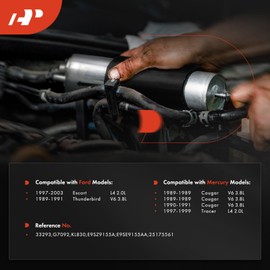 A-Premium Fuel Filter Compatible with Ford Escort 1997-2003, Thunderbird 1989-1991 & Mercury Cougar 1989-1991, Tracer 1997-1999, 2.0L 3.8L