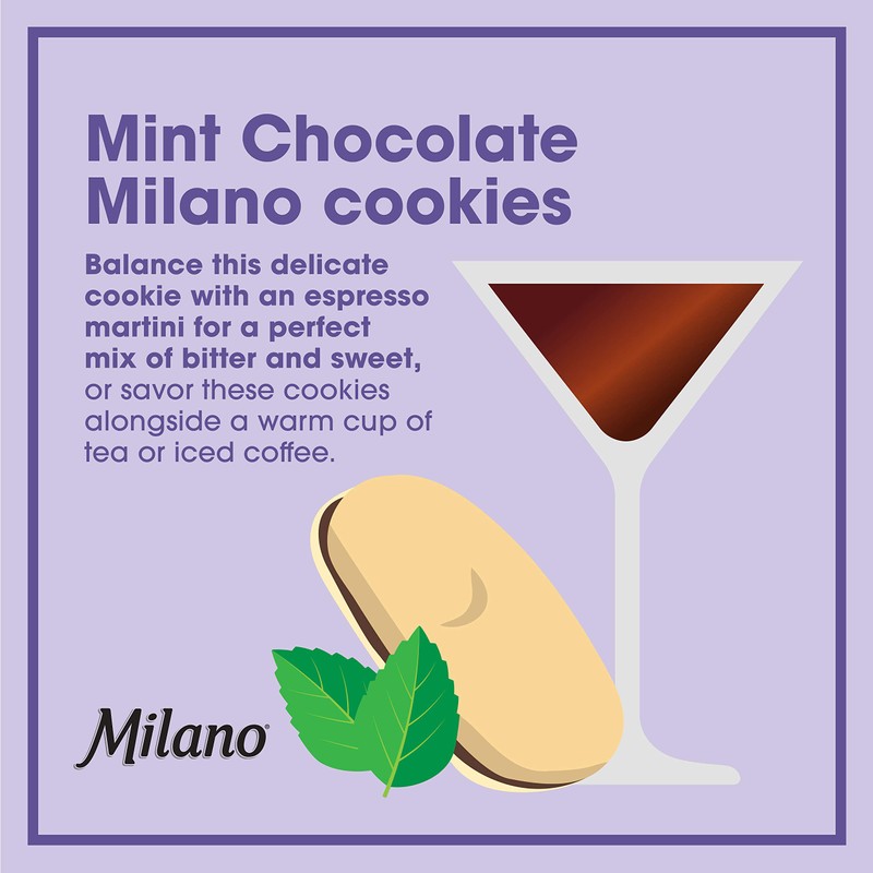 Pepperidge Farm Milano Mint Cookies, 7 Oz Bag, Pack of