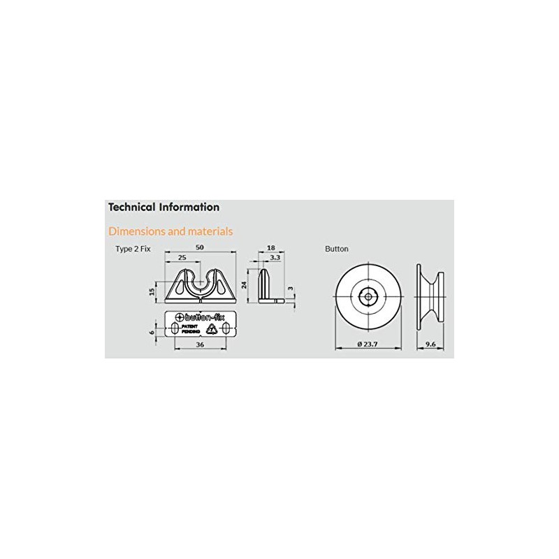 Button Fix Type 2 Bracket Marker Guide Kit Connecting Panel