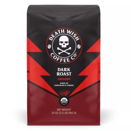 Death Wish Dark Roast Ground Coffee (34 oz.)
