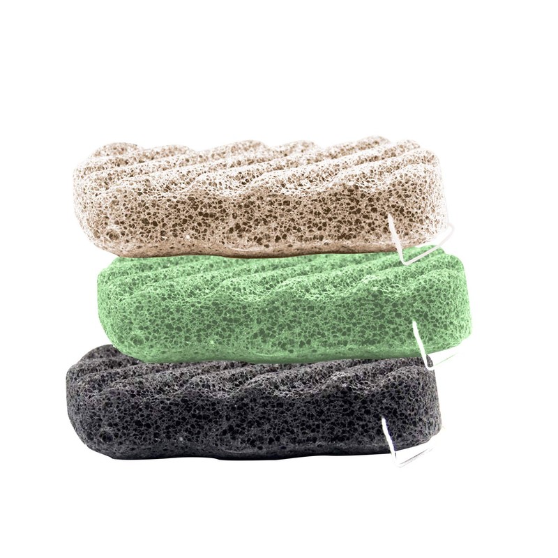 Esponja facial Josalinas Nature Konjac, 3 paquetes con carbón de