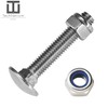 Techtanium® Carriage Bolts M6 x 35/35 mm with Locking Nuts