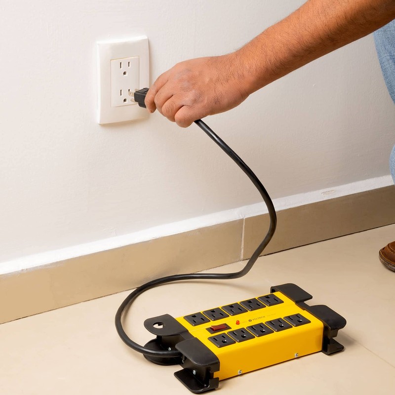 Volteck MUL-1012X, Multicontacto uso industrial, 10 entradas, supresor, 1200 joules