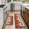 Baccessor Spring Summer Kitchen Rug Mats Set of 2,Geranium Bee