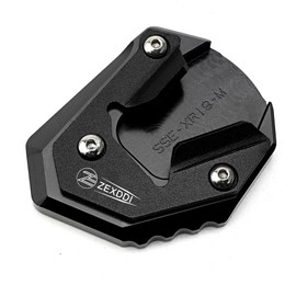 ZEXDDI Fit for S1000XR 2019 S1000XR 2017 Motorcycle Aluminum Kickstand Foot Magnification Support Side Stand Extension Pad S 1000 XR 2018 (Black)