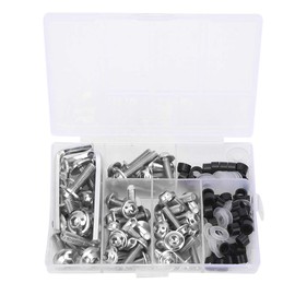 Pack of 158 Motorcycle Fairing Screws Kit, M5 M6 Universal Motorcycle Windscreen Fairing Screws Body Screws Set (Silver)