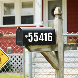 White Mailbox Numbers Stickers,60 PCS Self Adhesive Vinyl Waterproof Number Stickers,6 Sheets Large 3 Inch 0-9 House Numbers,for Mailbox,Signs, Door, Cars,Garbage Bins,Address Number