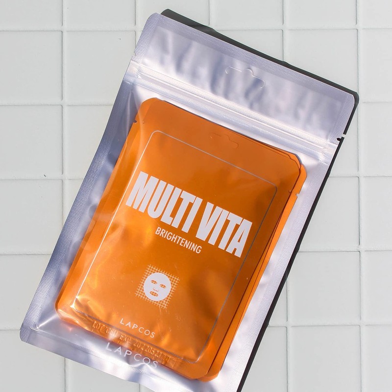 LAPCOS Derma Mask- Multi Vitamina/Iluminador paquete de 5