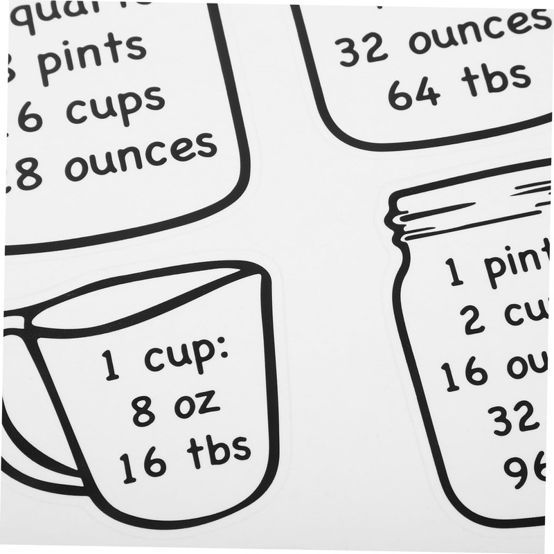 OHPHCALL Measuring 2pcs Kitchen Conversion Chart Cooking Baking Tools Ingredient