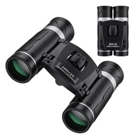 Adult Binoculars - 200×25 HD Compact Binoculars for Adults - Portable Non-Slip Telescope High-Definition Stargazing Glasses for Kids Birthday