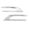 2PCS Front Fog Light Trim Silver Decoration Anti Fading Exterior