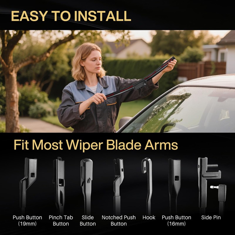 DOG TAIL Windshield Wiper Blades for My Car 24"+19" with