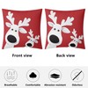 Leartoflife Christmas Throw Pillow Covers 18x18 Inches, Reindeer Christmas Pillow