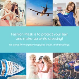 True Fit Try On Fashion Mask - Disposal Face Cover Mask with Eyeholes and Makeup Protector for Clothes - Ideal for Changing Rooms and Bridal Shops - Esthetician and Makeup Artist Supplies - 25 Count