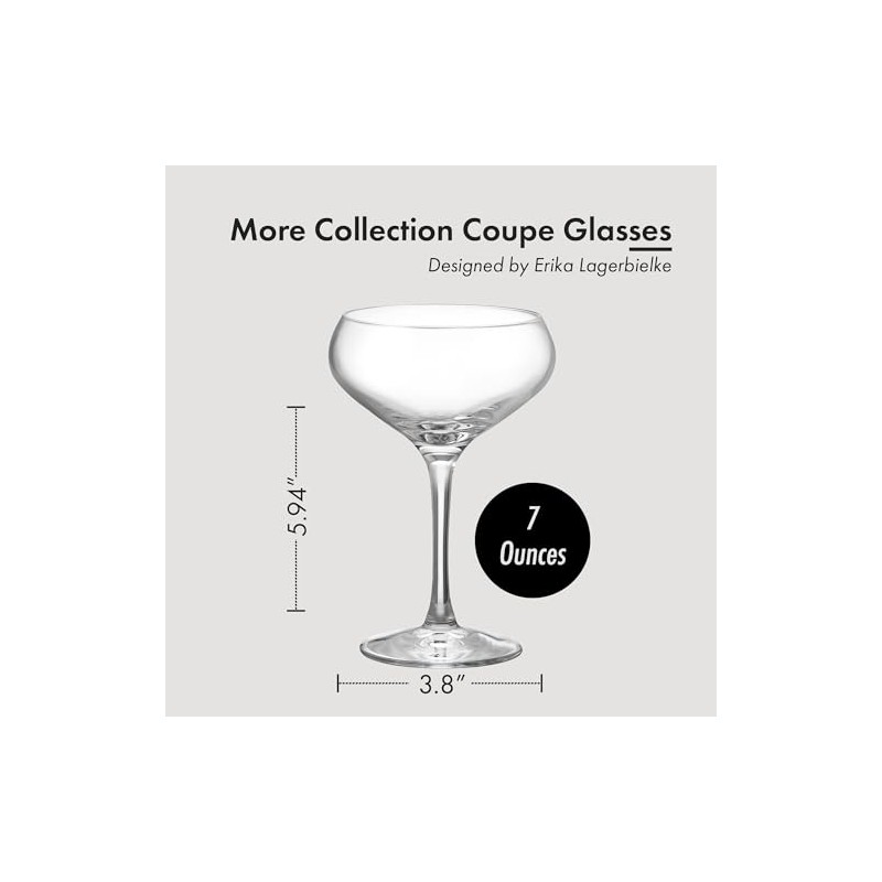 Orrefors More Coupe 7 Fl. Oz. Cocktail Glasses - Set