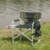 Udorich Comfortable Folding Outdoor Chair with Side Table and Storage