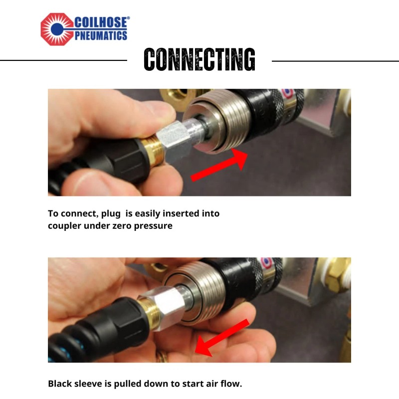 Coilhose 5 in 1 Automatic Safety Exhaust Coupler 1 4