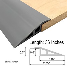 Vinyl-Door-Threshold-Ramps Floor-Transition-Strips 36 inch, Thresholds Ramps for Doorways, Edge-Reducer Threshold-Transition-Strip for Home/Door/Floor (Grey)