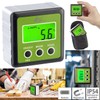 AGT Professional Inclinometer: Digital Protractor, Illuminated LCD Display, Aluminium, IP54,