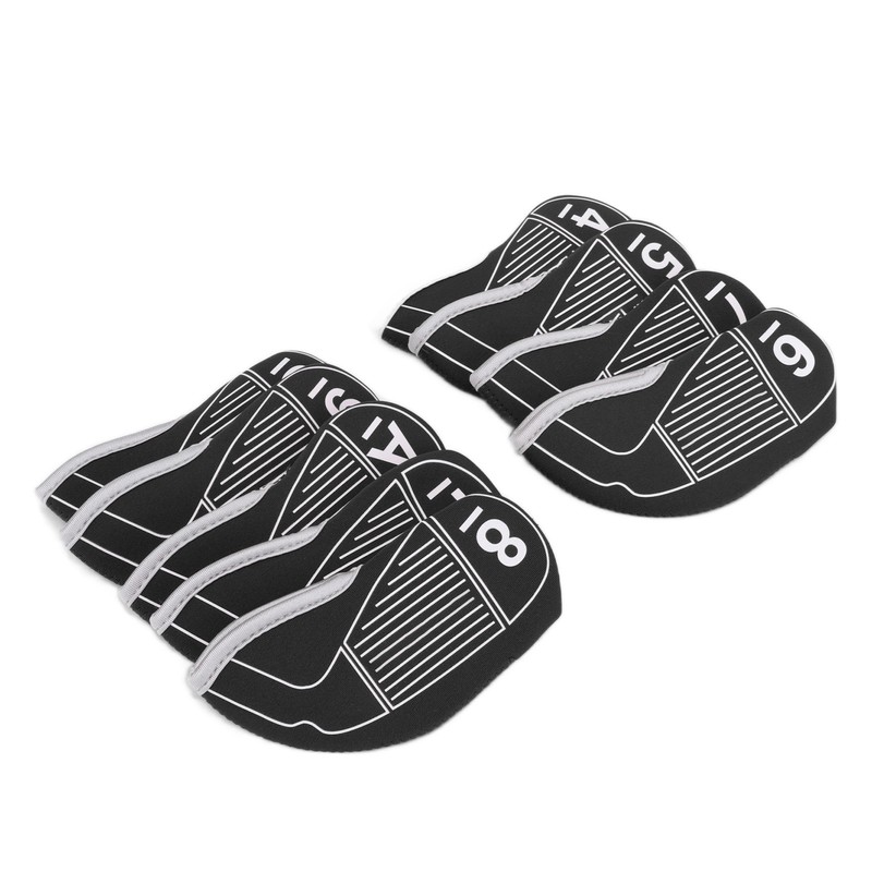 9pcs/set Golf Iron Head Covers Set Waterproof Golf Club Head