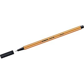 Stabilo Point 88 Black 10pc (S) Fineliner – Fountain Pen (Black, Multicolor, 0.4 mm, 66 g, 175 mm, 18 mm)