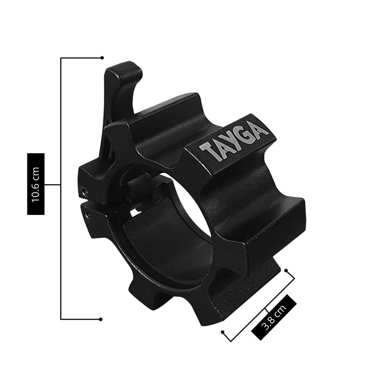 Tayga par de seguros aluminio para barra olímpica de collar