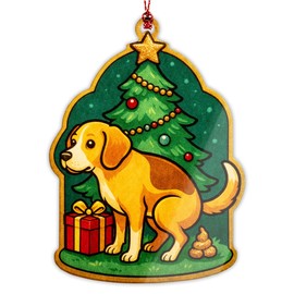 Funny Christmas Ornaments, Funny Gag Gifts, White Elephant Ornament, Raunchy, Hilarious, Unique Ornaments, Suncatcher Effect Stained Glass Window Hanging, Beaglegag Car Hanging