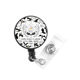 PLITI 4th Wing Gift Dragon Rider Gift You're Really a Violent Little Thing Dragon Badge Reel for Nurse Doctor (Violent Little badgeCA)