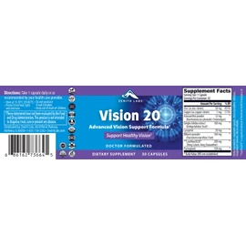 Zenith Labs Vision 20 Advanced Visio Support Healthy Formula 30 Cap Exp 11/25
