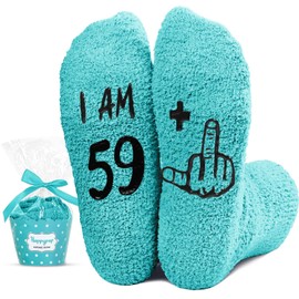 HAPPYPOP 60th Birthday Gifts Ideas - Socks for 60 Year Olds, Ideal Gifts for 60 Year Old Middle Aged Women, 60th Birthday Socks