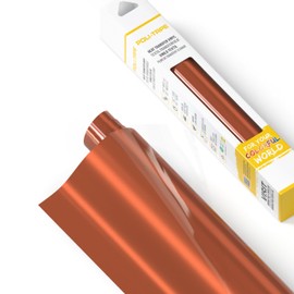 Poli-flex® Turbo® Heat Transfer Vinyl for Textiles, Iron-On, Flexible Plotter Film, for DIY Tops, Shiny Bronze, 30.5 x 122 cm