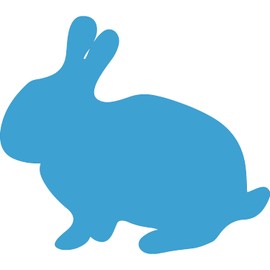 Decal Stickers of Bunny Rabbit Easter (Azure Blue) (Set of 2) Premium Waterproof Vinyl Decal Stickers for Laptop Phone Accessory Helmet Car Window Mug Tuber Cup Door Wall Decoration - ANDstic788632BE