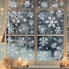 Topeedy 9 Sheets Silver Snowflake Window Stickers,Reusuable Large Silver Window